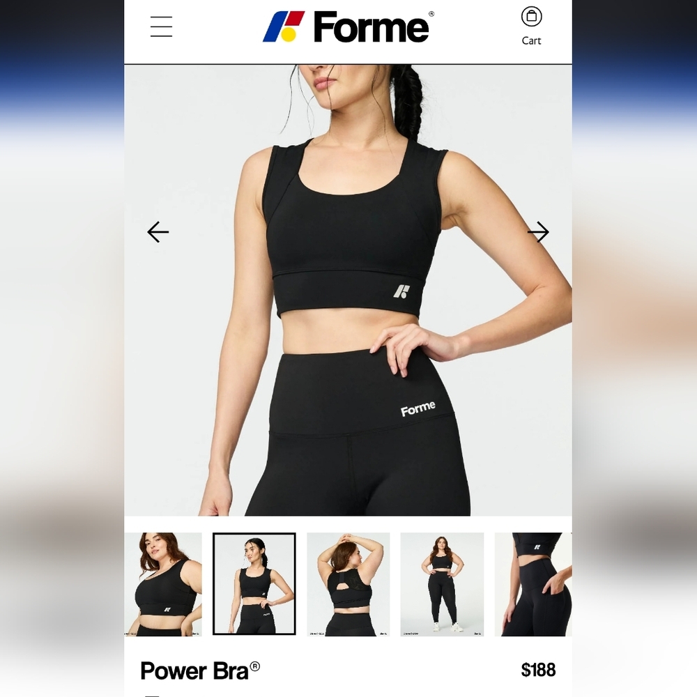 Forme Black Sports Bra